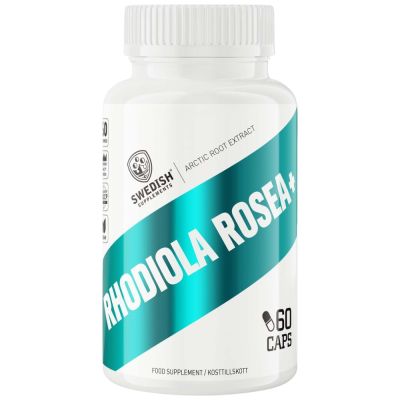 SWEDISH Supplements Rhodiola Rosea+ 300 mg | with Vitamin B5 & Black Pepper [60 капсули, 60 Дози]