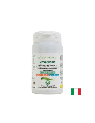 Мултивитамини за вегани с ензими – Енергия и оптимално усвояване, Vegan Plus, 60 капсули