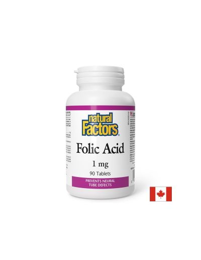 Фолиева киселина (Фолат) 1 mg x 90 таблетки, Natural Factors