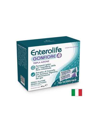 Пробиотици 3 млрд. CFU + Храносмилателни ензими (DigeZyme®) 50 mg и Канела 100 mg – Enterolife DUO, 10+10 сашета