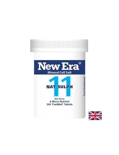 Минерална сол №11 Натриев сулфат с Биотин – Подкрепа за черния дроб и жлъчката, 240 бързоразтворими таблетки