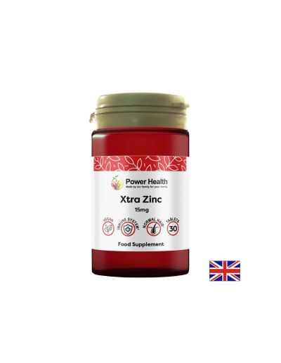 Xtra Zinc (Цинк цитрат) – Силен имунитет и здрава кожа, 15 mg, 30 таблетки