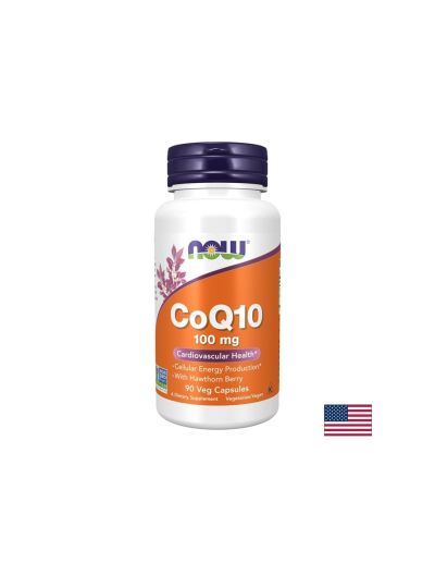 Коензим Q10 100 mg + глог 400 mg, CoQ10 with hawthorn berry, 90 капсули