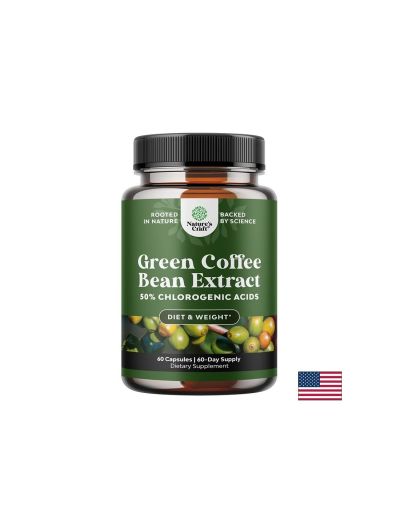 Зелено кафе (екстракт от зърна) – Контрол на теглото и метаболизма, 750 mg, 60 капсули