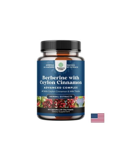 Берберин 400 mg + Цейлонска канела 50 mg + Бял трън 50 mg – Кръвна захар и метаболизъм, 60 капсули