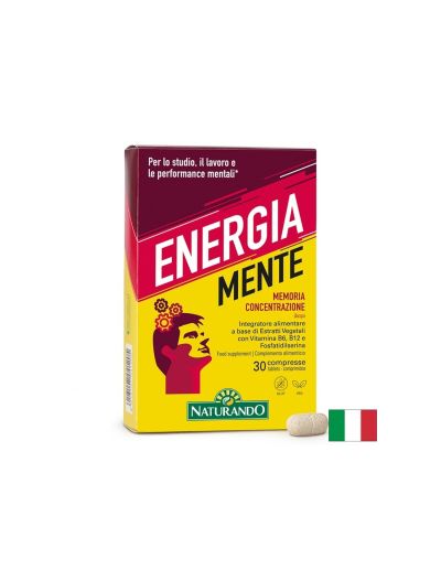 Формула за памет и концентрация с Бакопа 300 mg + Сибирски женшен 150 mg, Energia Mente, 30 таблетки