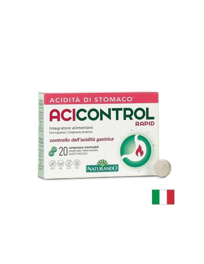 Формула при киселини и парене в стомаха с бързо действие, AciControl Rapid, 500 mg, 20 дъвчащи таблетки