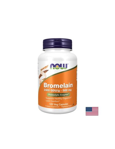 Бромелаин – При подуване, газове и тежест след хранене, 500 mg, 120 веган капсули
