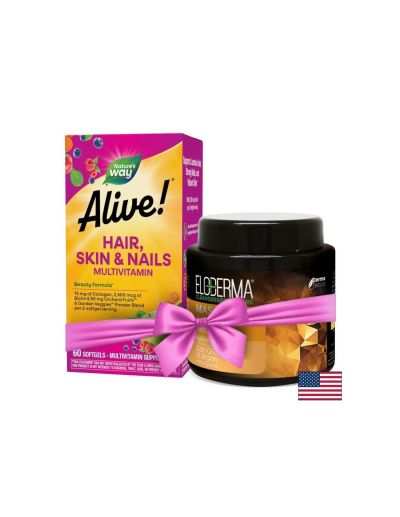 Alive! Hair, Skin & Nails Multivitamin - Алайв! Мултивитамини за коса, кожа и нокти, 60 софтгел капсули Nature’s Way
