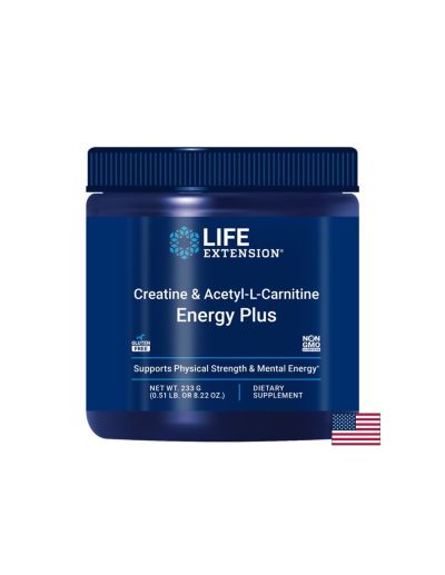 Креатин 5000 mg + Ацетил-L-карнитин 2000 mg – Енергия и мускулна издръжливост, 233 g прах, 30 дози