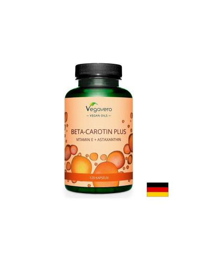 Грижа за зрението и кожата - Бета-каротин + Витамин Е + Астаксантин, 120 капсули