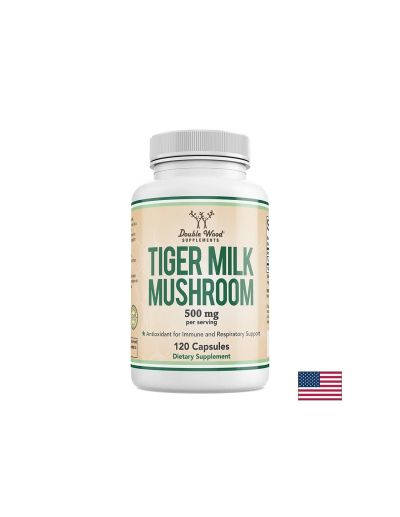 Тигрова млечна гъба – Дихателна система и имунна подкрепа, 500 mg, 120 капсули