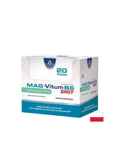 Магнезий бисглицинат + Витамин B6 и Ашваганда – Нервна система, 20 флакона x 25 ml
