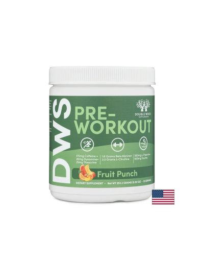 Pre-Workout L-Цитрулин 3000 mg + Бета аланин 1600 mg + Кофеин 175 mg – Енергия и издръжливост, плодов пунш, 253 g, 30 дози, прах