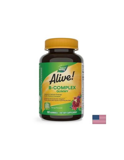 Alive! B-Complex Gummies / Алайв! В-комплекс х 60 желирани таблетки Nature’s Way