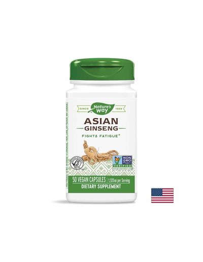 Asian Ginseng/ Женшен азиатски 560 mg х 50 капсули Nature’s Way