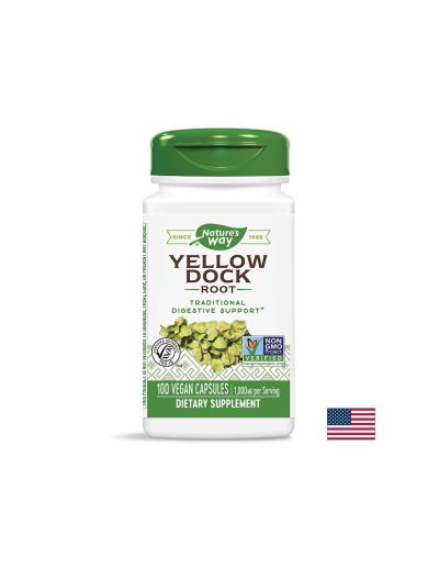 Yellow Dock Root - Къдрав лапад (корен) 500 mg, 100 капсули Nature’s Way