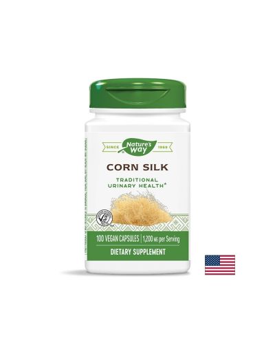 Диуретик за бъбречно здраве - Царевична коса - Corn Silk 400 mg, 100 капсули Nature’s Way
