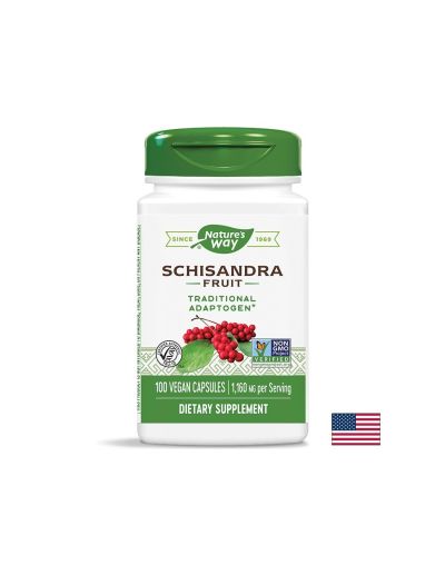 Schisandra Fruit – Шизандра (плод) - Адаптоген и имуномодулатор, 580 mg, 100 капсули Nature’s Way