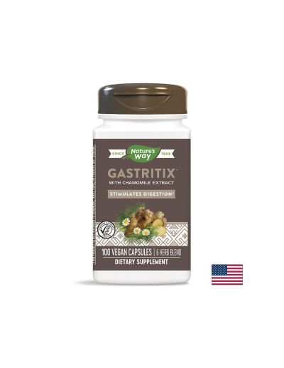 Gastritix™ - Гастритикс™ – билкова формула срещу газове и подут корем, 100 капсули Nature’s Way