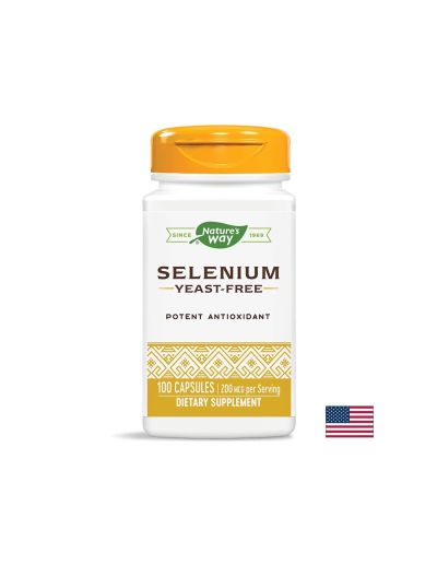 Селен - Selenium 200 mcg, 100 капсули Nature’s Way