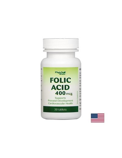 Folic Acid/ Фолиева киселина 400 mcg х 30 таблетки