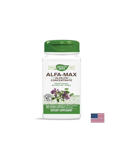 ALFA-MAX Alfalfa Concentrate/ Люцерна концентрат 525 mg х 100 капсули Nature’s Way