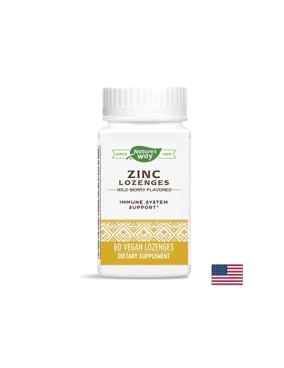 Zinc Lozenges/ Цинк с Ехинацея и Витамин С х 60 таблетки за смучене Nature’s Way