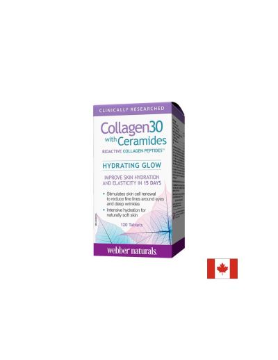Collagen30® with Ceramides - Колаген + Серамиди, 120 таблетки Webber Naturals