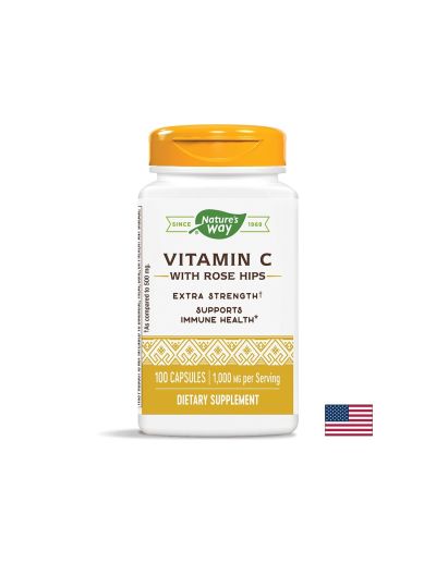 Vitamin C with Rose Hips/ Витамин С 1000 mg & Шипка x 100 капсули Nature’s Way