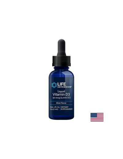 Liquid Vitamin D3 / Течен витамин D3 /С вкус на мента/, 29.57 ml