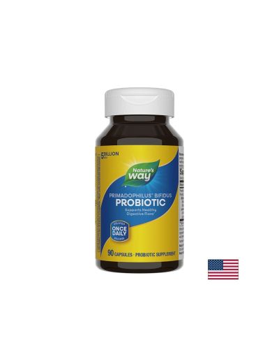 Пробиотик Primadophilus Bifidus – здраве за дебелото черво, 5 млрд. активни пробиотици, 90 капсули, 90 дози