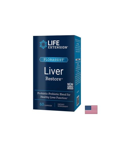 Florassist® Liver Restore/ Пробиотик в подкрепа на черния дроб х 60 капсули