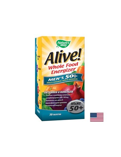 Alive Men’s 50+ / Aлайв! Mултивитамини за мъже 50+, 30 таблетки Nature’s Way