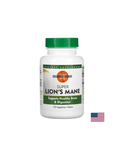 Super Lions Mane / Супер лъвска грива, 120 таблетки Natural Factors