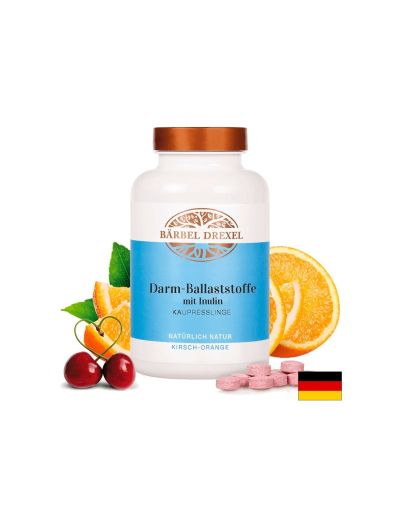 Darm Ballaststoffe mit Inulin / Фибри, 280 дъвчащи таблетки с вкус на череша и портокал Bärbel Drexel,