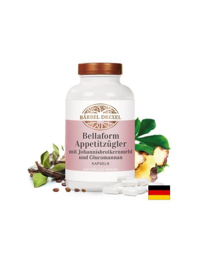 Bellaform Appetitzügler mit Johannisbrotkernmehl und Glucomannan/ Глюкоманан с рожков, 180 капсули Bärbel Drexel