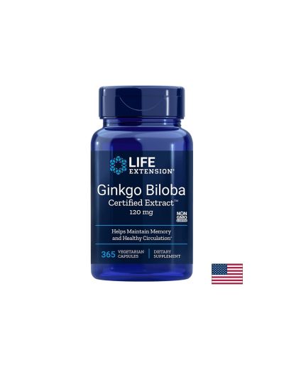 Ginkgo Biloba Certified Extract™ / Гинко билоба 120 mg х 365 капсули