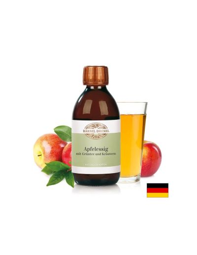 Apfelessig mit Grüntee und Kräutern / Ябълков оцет + зелен чай и билки, 250 ml. Bärbel Drexel