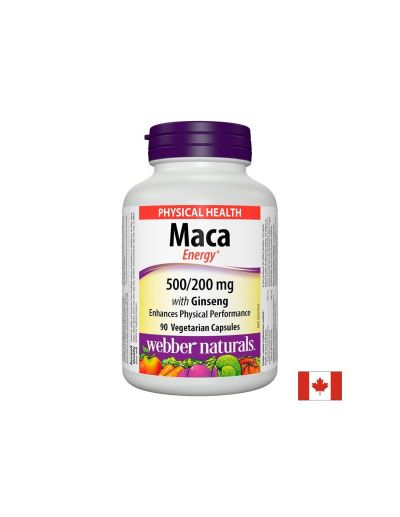 Maca Energy with Ginseng - Мака и Корейски женшен, 90 капсули Webber Naturals