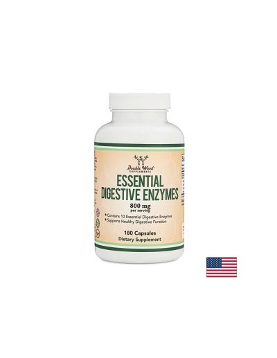 Essential digestive enzymes - Храносмилателни ензими, 180 капсули Double Wood
