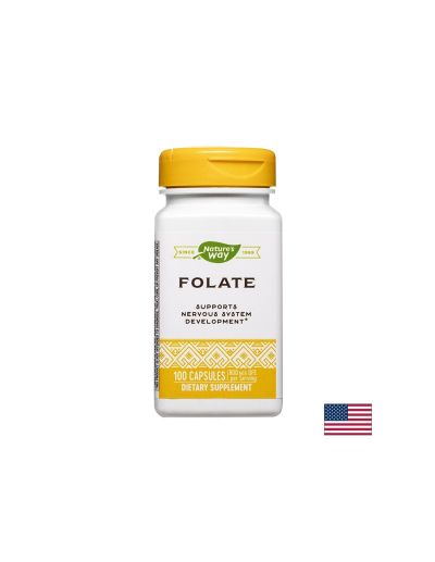 Folate - Фолат 800 µg / Фолиева киселина 480 µg, 100 капсули Nature’s Way