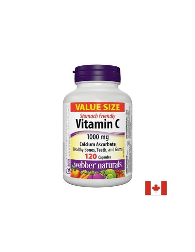 Vitamin C Calcium Ascorbate – Витамин С (калциев аскорбат) 1000 mg, 120 капсули  Webber Naturals