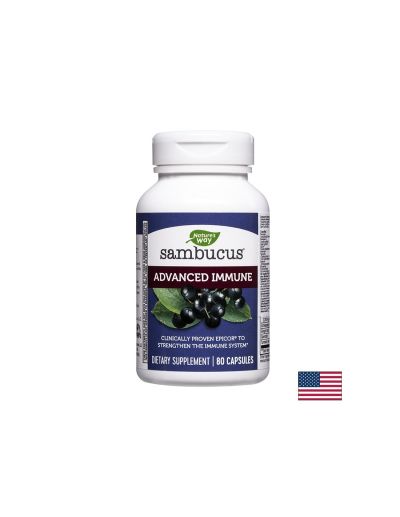 Sambucus Advanced Immune - Самбукус Advanced Immune, 80 капсули Nature’s Way