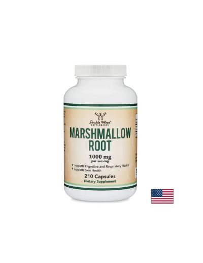 Marshmallow root - Бяла ружа (корен), 210 капсули Double Wood