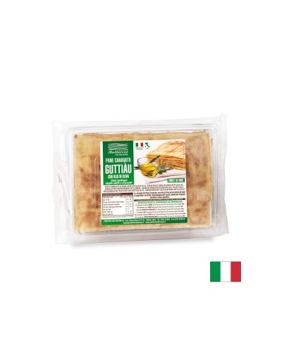 Тънък хрупкав хляб от Сардиния със зехтин - Pane Carasatu Guttiau con olio di olivа, 250 g