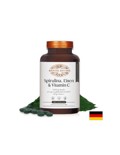 Желязо от спирулина и къри & витамин С от ацерола - Формула срещу анемия и умора, 360 таблетки