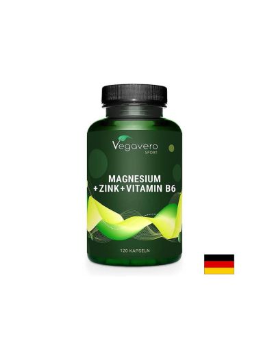 При активен спорт - Цинк+Магнезий+Витамин B6 - ZMA, 120 капсули