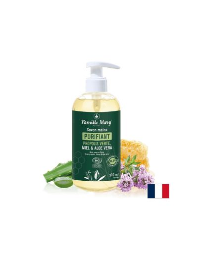 Teчен сапун за ръце със зелен прополис, мед и алое вера, 300 ml