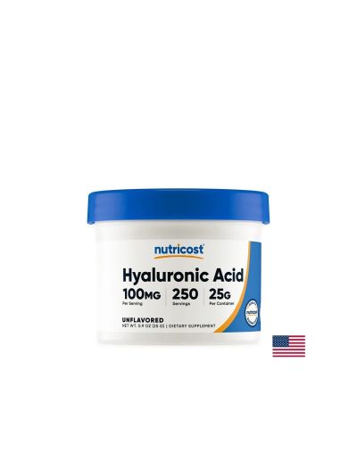 Коса и кожа - Хиалуронова киселина, 25 g прах Nutricost